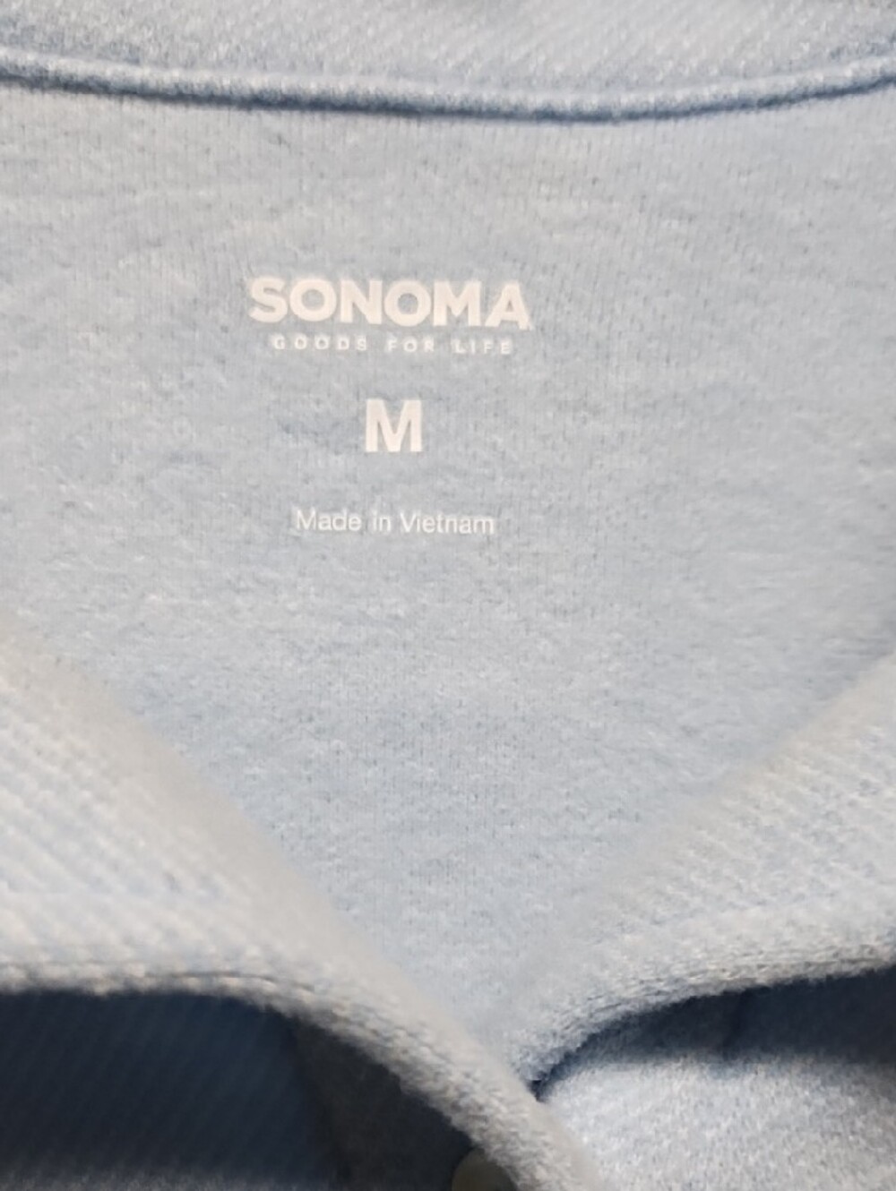 Sonoma Light Blue Women's Super Soft And Stretchy Button-Front Fleece Shirt - Picture 2 of 4